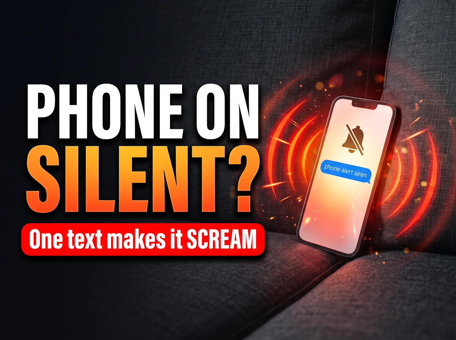 Cover for One text message can make a silent phone ring